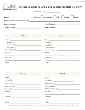 Restorative Justice Template  Form