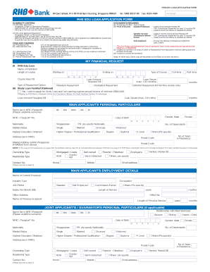 Rhb Education Loan Malaysia  Form