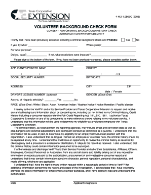 Background Check Form