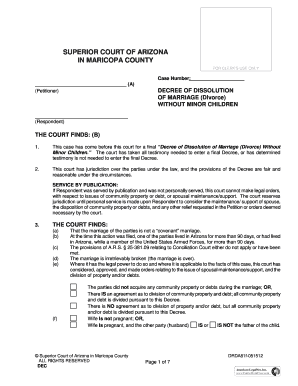 Superior Court of Arizona in Maricopa County US Court Forms