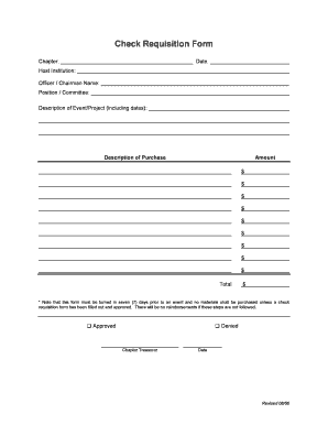 Check Requisition Form