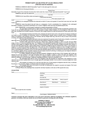 Third Party Guarantors  Form