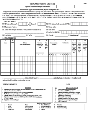 Unemployment Insurance Act  Form