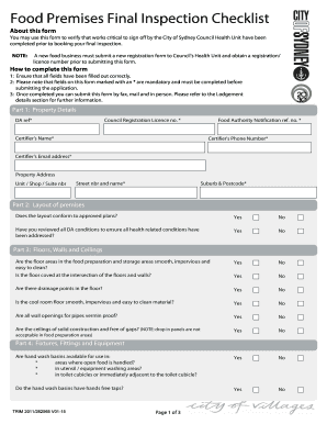 Final Inspection Checklist Form