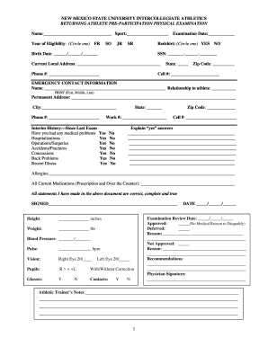 Nmaa Physical Form - Fill Out and Sign Printable PDF Template | signNow