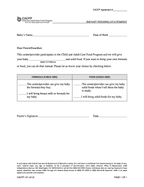 Cacfp 121  Form