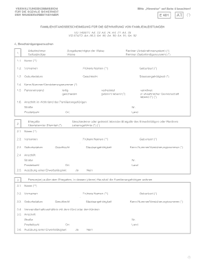 Familienstandsbescheinigung  Form