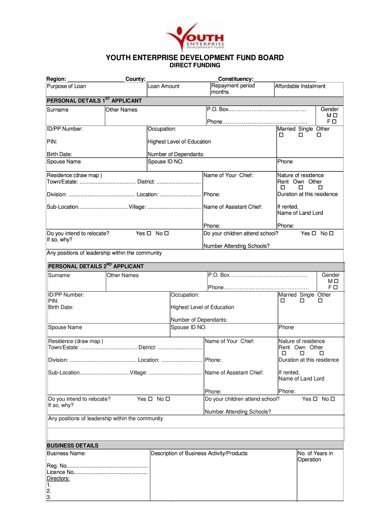 Youth Fund  Form