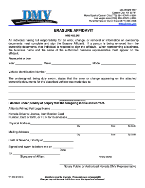 Nv Erasure  Form