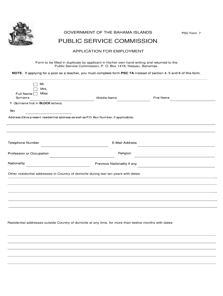 Get and Sign Psc Form 7