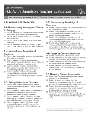 Heat Observation  Form