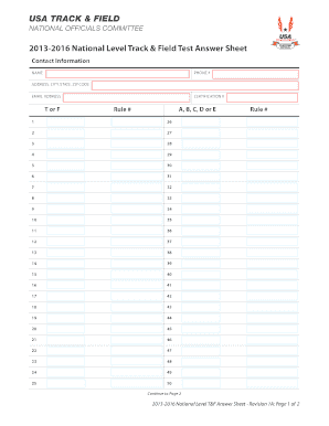 National USA Track &amp; Field Oregon Oregon Usatf  Form