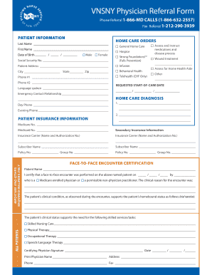 Vnsny Physician Referral Form