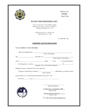 Bir Transmittal Form