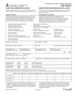 RCMP GRC 5774 Page 1 Ofde 3 City of Port Coquitlam  Form