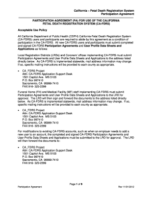 Ca Edrs Participation Agreement  Form