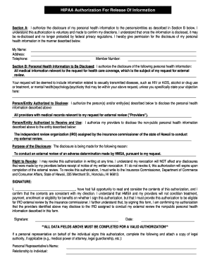 Section AI Authorize the Disclosure of My Personal Health Information to the PersonsEntities as Described in Section B below