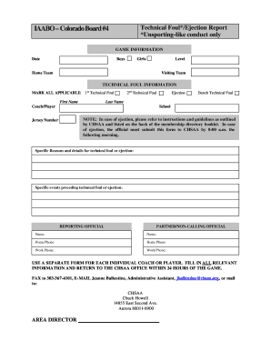 Technical Report Form