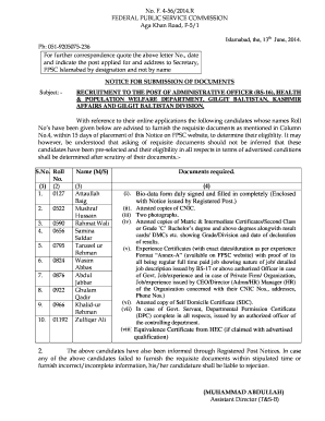 Psc Biodata Form