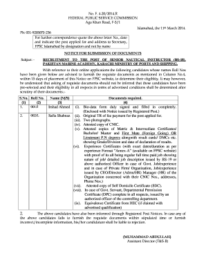 Fpsc Bio Data Form