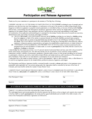 Release of Liability Form Group Mission Trips