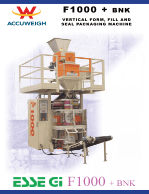 Essegi Packaging Machine F1000 User Manual PDF Form