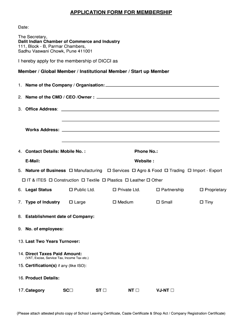 Dicci Office  Form