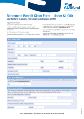 Ausfund Com Au Claim Form