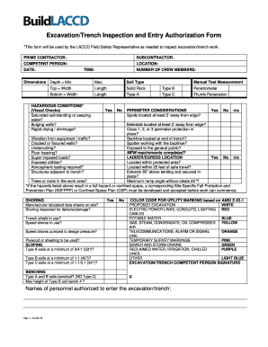 Shoring Inspection Checklist  Form