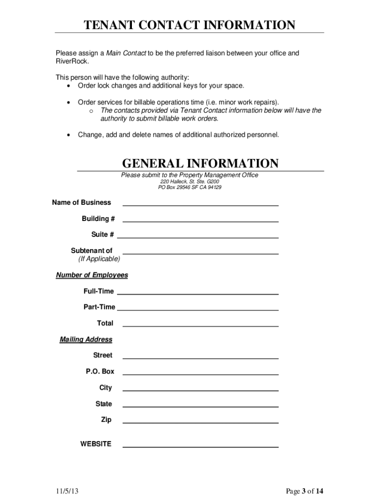Commercial Tenant Welcome Letter  Form