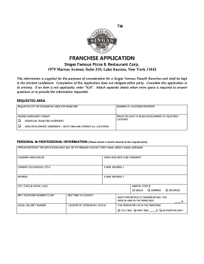 Pizza Application  Form