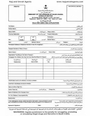 Haj Application Form PDF