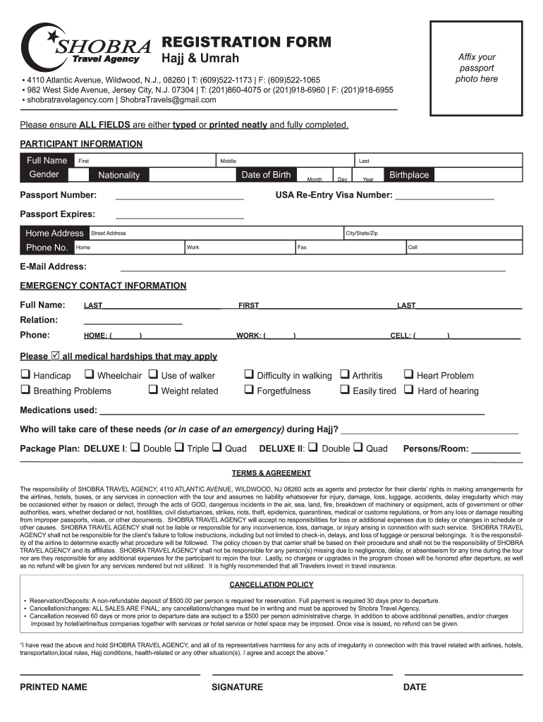 travel registration form for st lucia