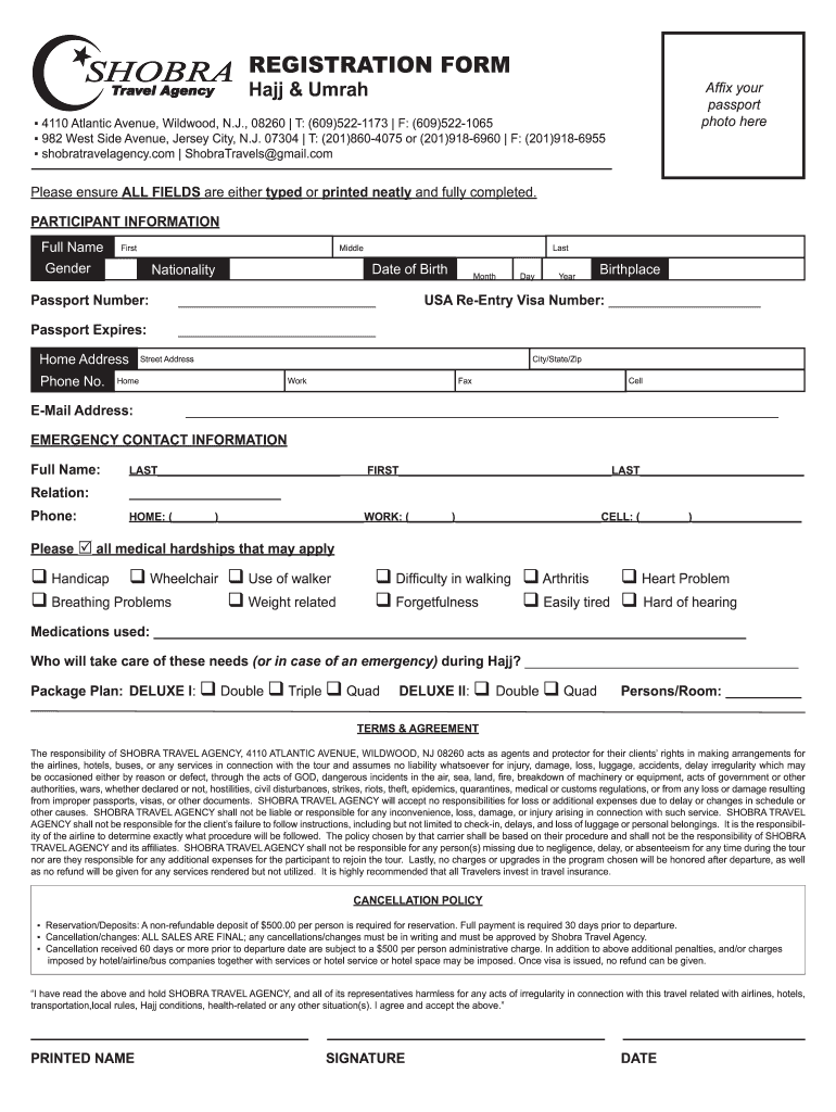 Travel Form Template from www.signnow.com