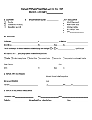 Dismissal Form