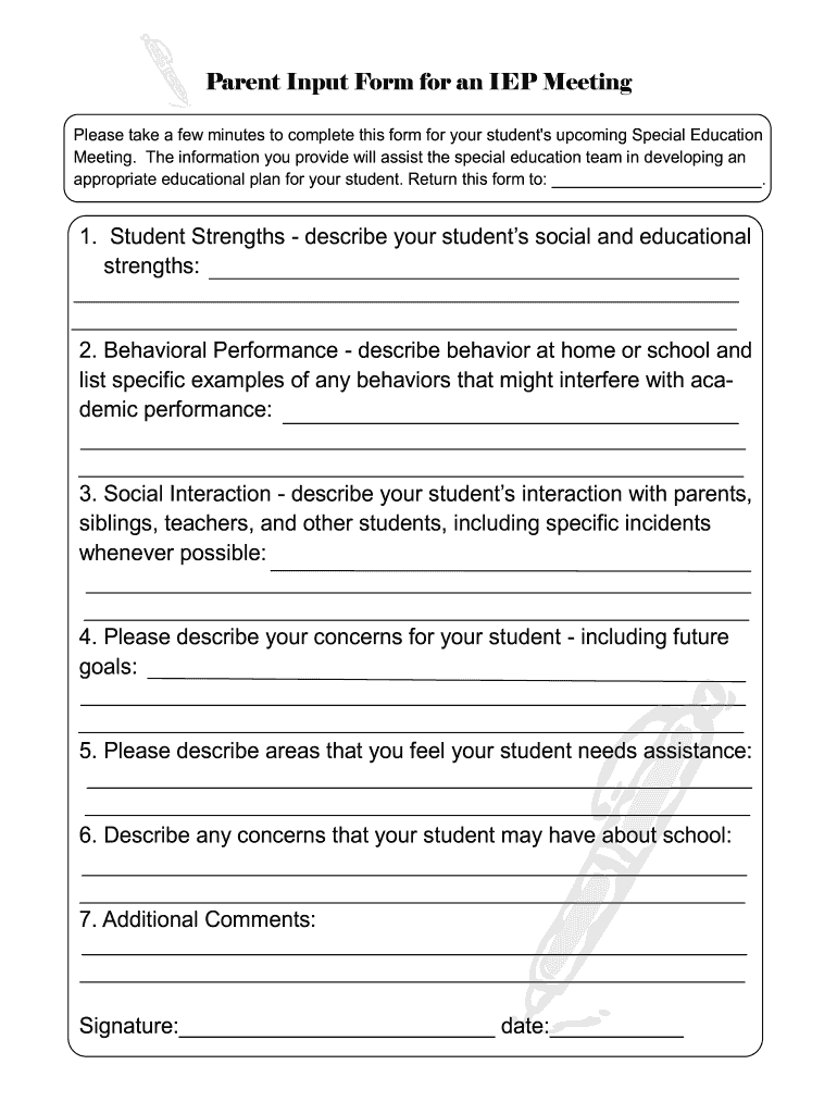 Parent Input Form the Syracuse City School District