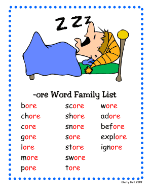 Ore Words  Form