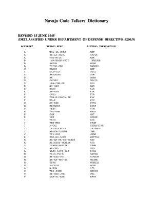 Navajo Dictionary PDF  Form
