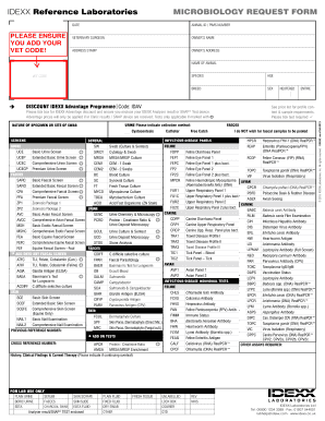 Microbiology Request Form