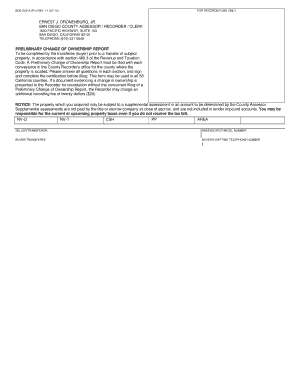 San Diego Pcor  Form