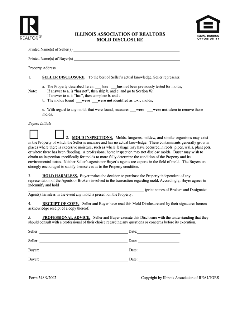 Illinois Mold Disclosure Form