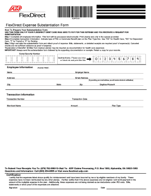 Adp Substantiation Flexible Spending Form