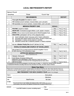  Local NMI President&amp;#39;s Report Form Nazarene Missions International 2012-2024