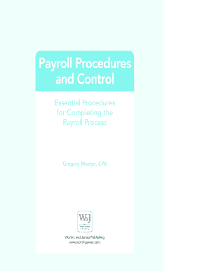 Payroll Procedures and Controls  Form