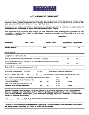  Goodwill Application 2017