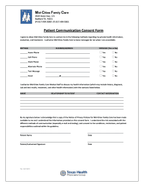  Patient Communication Consent Form Medfusion Medfusion 2014-2024