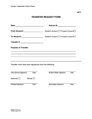 Transfer Request Form