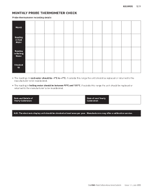  Monthly Probe Thermometer Check 2005-2024