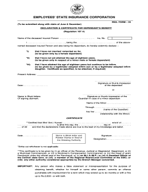 Esic Form 24 Filled Sample