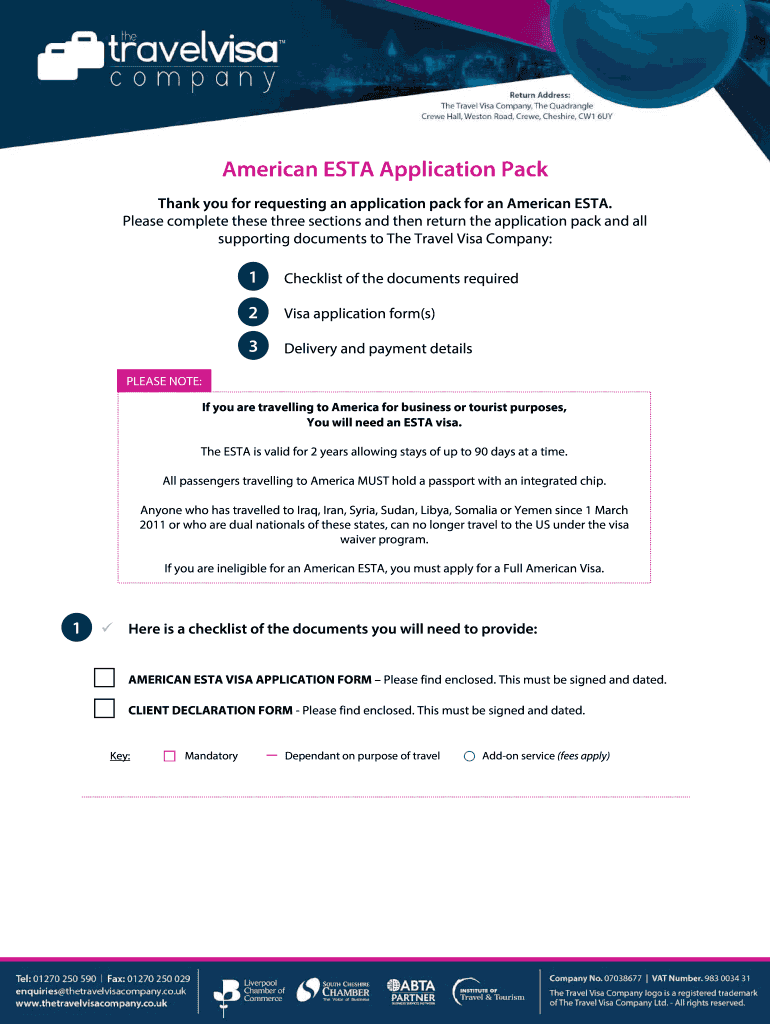 Esta Application Form PDF